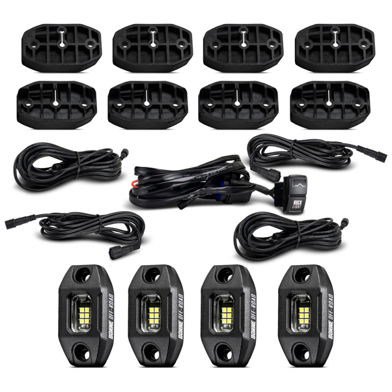 Borne Off-Road Rock Light (Kit of 4) Short Harness - BNLT-RL-4A