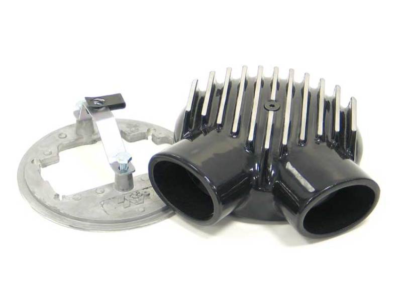 K&amp;N Universal Plenum 6.875in L x 5.75in Outer Dia - Black - Weber DGV Carburetor - 85-8927