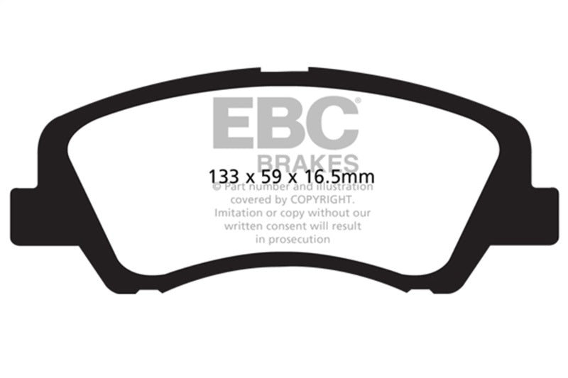 EBC 12+ Hyundai Accent 1.6 Ultimax2 Front Brake Pads - UD1593