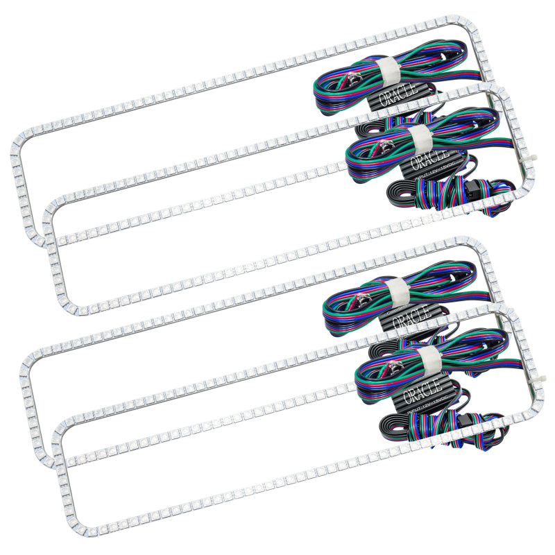 Oracle GMC Sierra 88-98 Dual Halo Kit - ColorSHIFT w/o Controller SEE WARRANTY - 2276-334