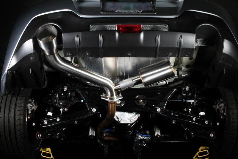 Perrin 22+ BRZ/GR86 Axle Back Exhaust SS (Single Side Exit w/Helmholtz Chamber) - PSP-EXT-368BR