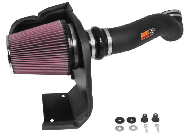 K&N 02-04 Chevy Avalanche V8-5.3L Performance Intake Kit - 57-3033 for 2002-2004 Chevrolet Avalanche 1500 - front view