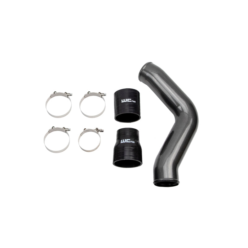 Wehrli 13-18 Cummins 6.7L Driver Side 3.5in Intercooler Pipe - Bengal Red - WCF100434-BR