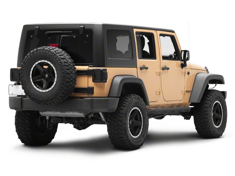 Raxiom 07-18 Jeep Wrangler JK Axial Series JL Style LED Tail Lights- Black Housing- Smoked Lens - J183257 - close-up view 5