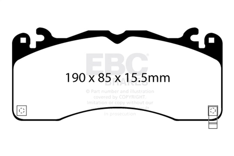 EBC 15+ Ford Mustang 5.0 Performance Pkg Redstuff Front Brake Pads - DP33040C