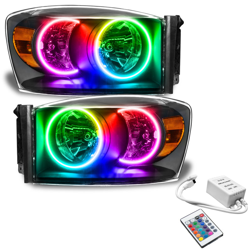 Oracle 07-08 Dodge Ram SMD HL - Black - ColorSHIFT w/ Simple Controller SEE WARRANTY - 8187-504