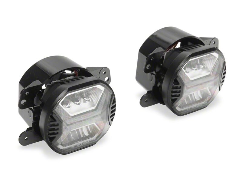 Raxiom 07-18 Jeep Wrangler JK Axial Series Vision LED Fog Lights - J189615 - front view