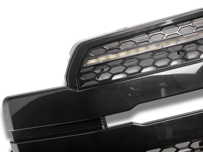 Raxiom 18-20 Ford F-150 CXR Series LED Upper Replacement Grille with White DRL- Black - T596987 - close-up view 3