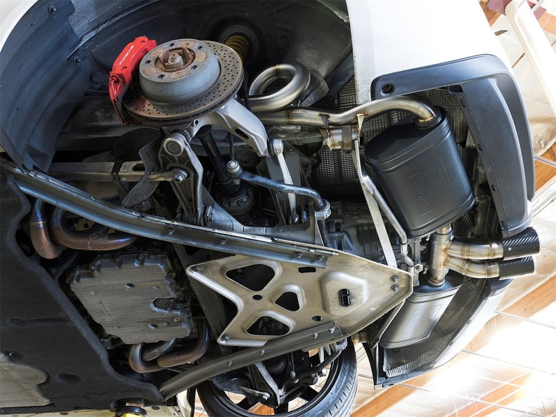 aFe MACHForce-Xp 2in 304 SS Cat-Back Exhaust w/Carbon Fiber Tips 13-16 Porsche Boxster 2.7L/3.4L - 49-36415-C