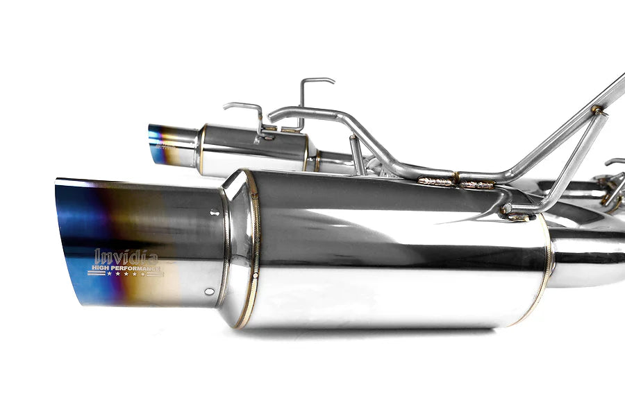 Invidia 08+ Subaru WRX/STI 4dr N1 Twin Outlet Single Layer Tip Titanium Cat-Back Exhaust - HS11STIGTT