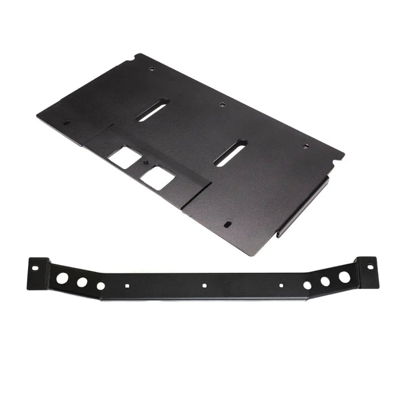 Cali Raised 2024+ Toyota Tacoma Transfer Case Skid Plate - Non-Hybrid / Aluminum / Powder Coat - CR4323 - front view