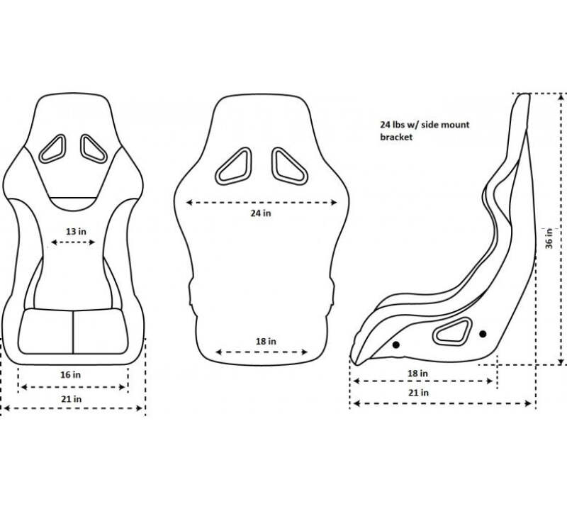 NRG FRP Bucket Seat ULTRA Edition W/ Grey Pearlized Back / Orange Microfiber Material - Large - FRP-302OR-ULTRA - front view