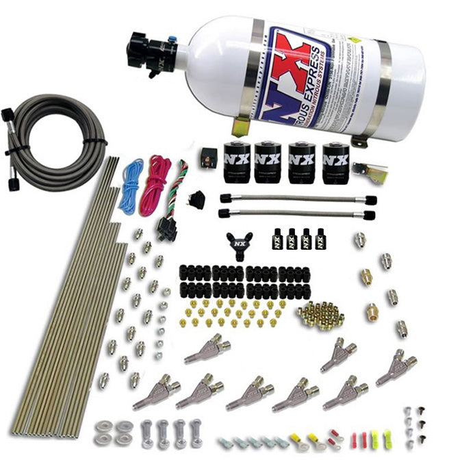 Nitrous Express 8-Cyl S.T.D.(Annular Nozzle) Direct Port for EFI Applications w/10lb Bottle - 80018EFI-10