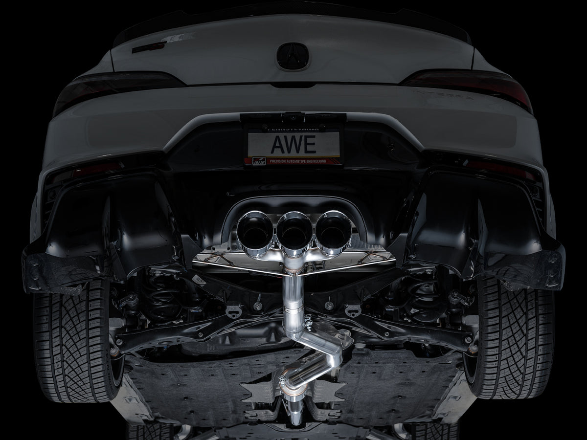 AWE Tuning 2024 Acura Integra Type S DE5 FWD Track Edition Exhaust w/ Triple Chrome Silver Tips - 3020-52335