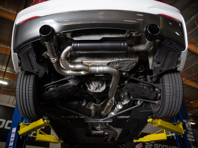 aFe MACHForce XP 3in to 2.5in 304 SS Cat-Back Exhaust w/ Polished Tips 14-16 BMW M235i - 49-36347-P