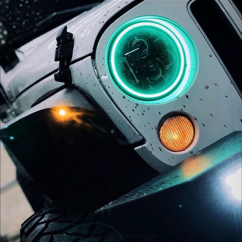 Oracle 7in High Powered LED Headlights - Black Bezel - ColorSHIFT - BC1 SEE WARRANTY - 5769-335