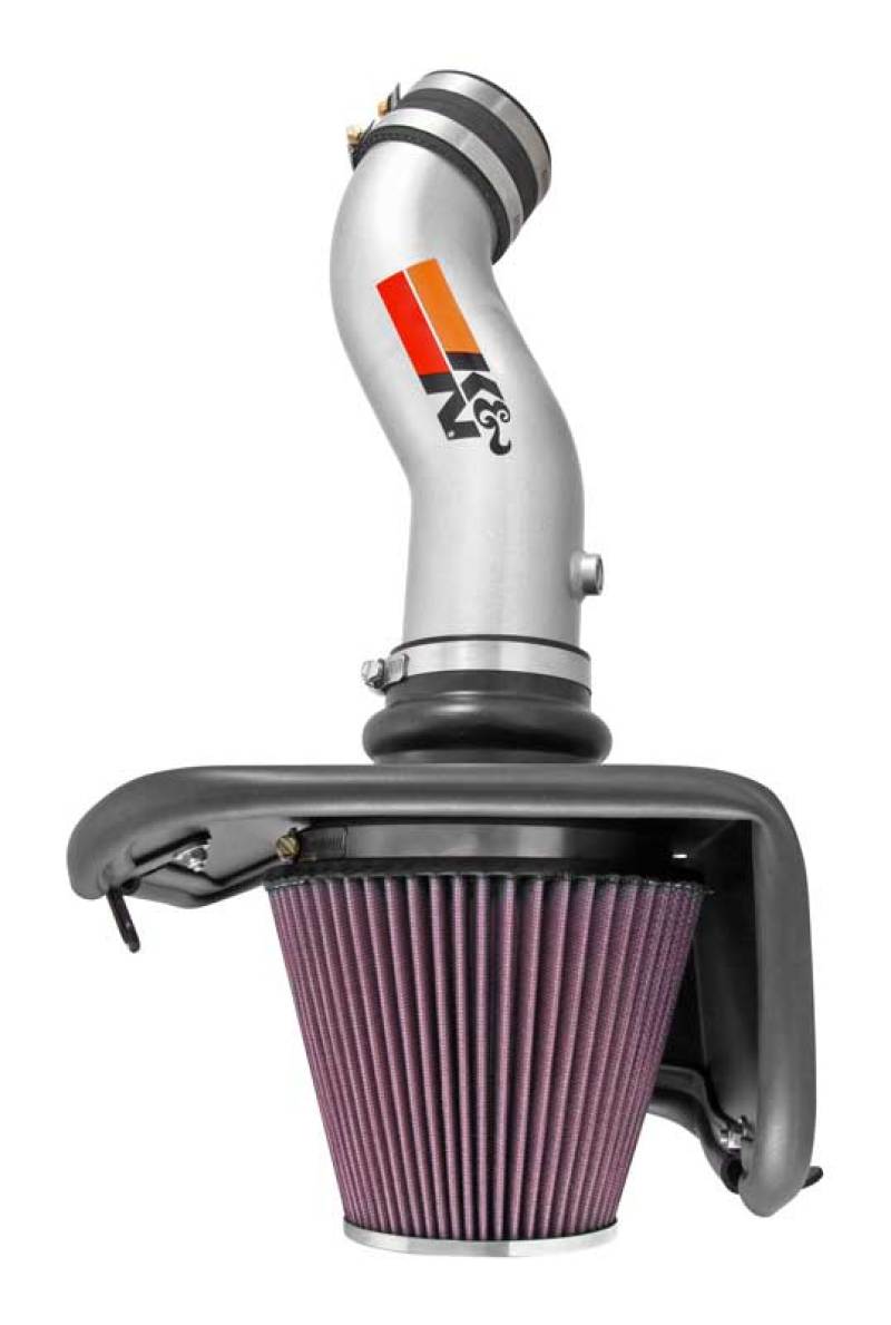 K&N 14-15 Jeep Cherokee 3.2L V6 High Flow Performance Intake Kit - 77-1569KS for 2014-2018 Jeep Cherokee - installed view