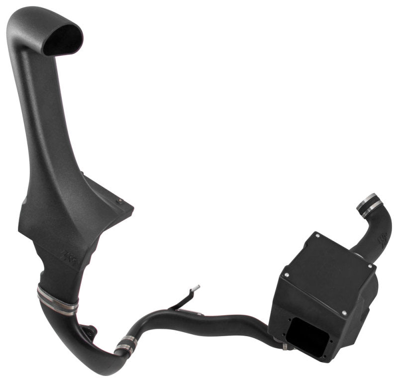 K&N 12-18 Jeep Wrangler 3.6L V6 Performance Intake Kit w/ Snorkel - 57-1573 for 2012-2018 Jeep Wrangler - front view