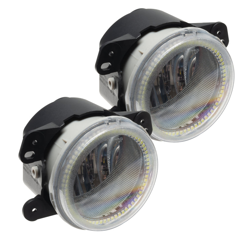 Oracle Lighting 07-09 Jeep Wrangler JK Pre-Assembled LED Halo Fog Lights -Amber SEE WARRANTY - 7080-005