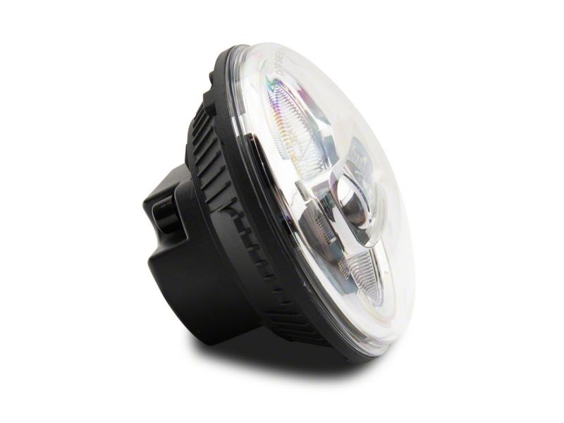 Raxiom 97-18 Jeep Wrangler TJ &amp; JK Axial 7-In LED Headlights w/ DRL- Chrome Housing (Clear Lens) - J155569