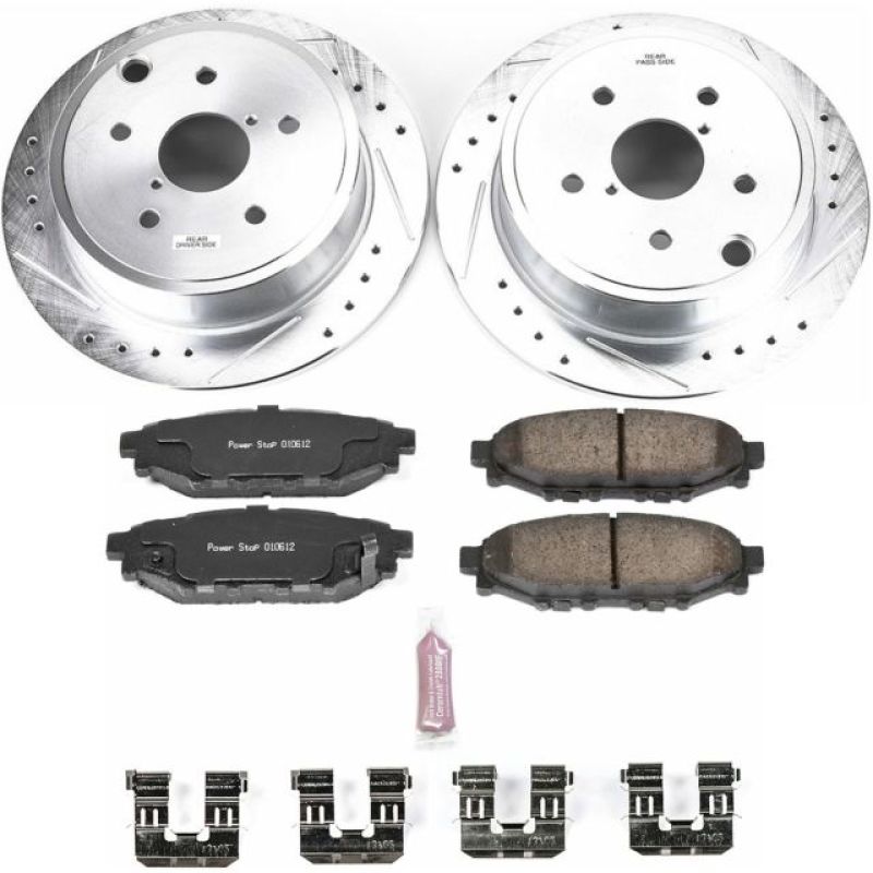 Power Stop 15-19 Subaru WRX Rear Z23 Evolution Sport Brake Kit - K6977 for 2015-2021 Subaru WRX - front view