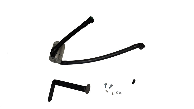 J&L 15-17 Ford F-150 5.0L Oil Separator 3.0 PCV Side - Clear Anodized - 3132P-C