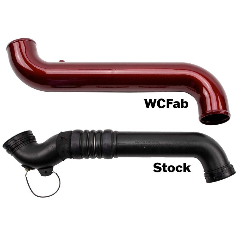 Wehrli 11-16 GM Duramax LML Passenger Side 3.5in Intercooler Pipe - Bengal Grey - WCF100682-BG