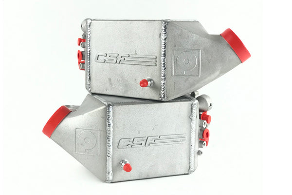CSF 12-16 BMW M5 (F10) / 12-18 BMW M6 (F06/F12/F13) Twin Charge-Air-Cooler Set - Fire Engine Red - 8109FER