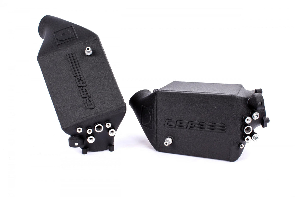 CSF 12-16 BMW M5 (F10) / 12-18 BMW M6 (F06/F12/F13) Twin Charge-Air-Cooler Set - Crinkle Black - 8109