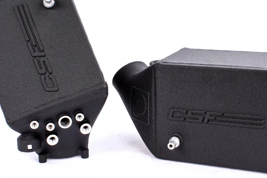 CSF 12-16 BMW M5 (F10) / 12-18 BMW M6 (F06/F12/F13) Twin Charge-Air-Cooler Set - Crinkle Black - 8109