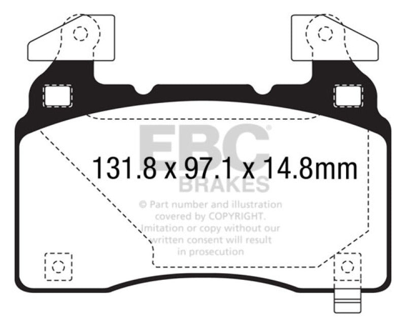 EBC 12+ Tesla Model S Electric Greenstuff Front Brake Pads - DP23028