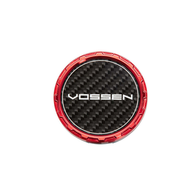 Vossen Classic Carbon Billet Sport Cap 2.0 - Large (VHFL) - Transparent Red - Twill Weave (Gloss) - CAPBSC2-LG-CL-RD-W