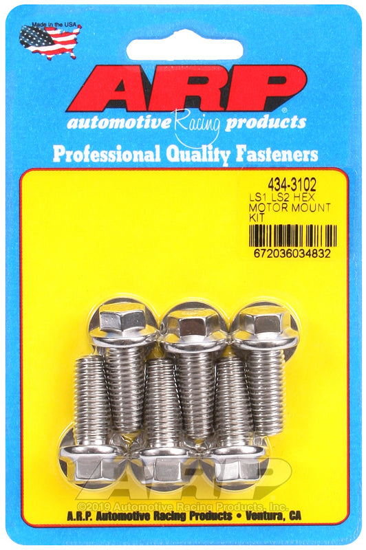 ARP LS1 LS2 SS Hex Motor Mount Bolt Kit - 434-3102