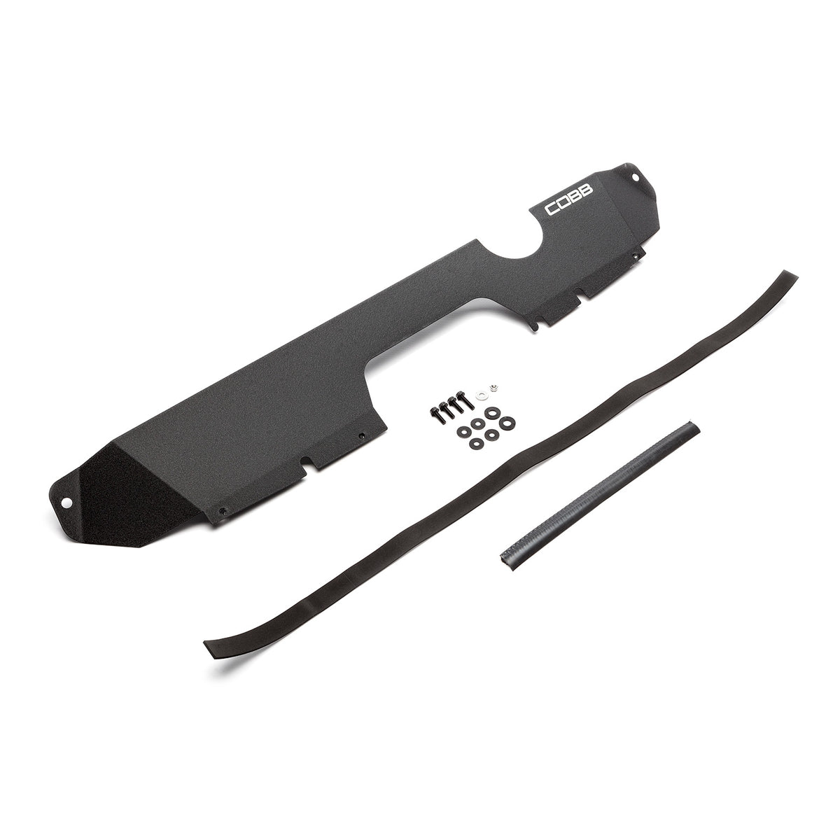 Cobb 15-20 Subaru STI Radiator Shroud + Alternator Cover Package - Wrinkle Black - SUB00008