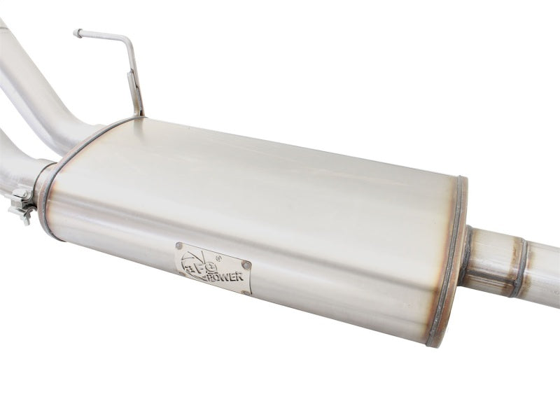 aFe MACHForce XP Exhaust 3in SS Dual Side Ext CB w/ Polished Tips 2015 Ford F150 5.0L V8 CC/SB EC/LB - 49-43074-P