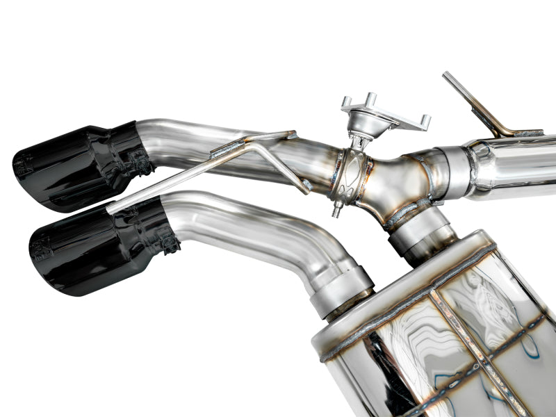 AWE Tuning 2021+ Cadillac CT4-V Blackwing SwitchPath Exhaust - Diamond Black Tips - 3025-43436