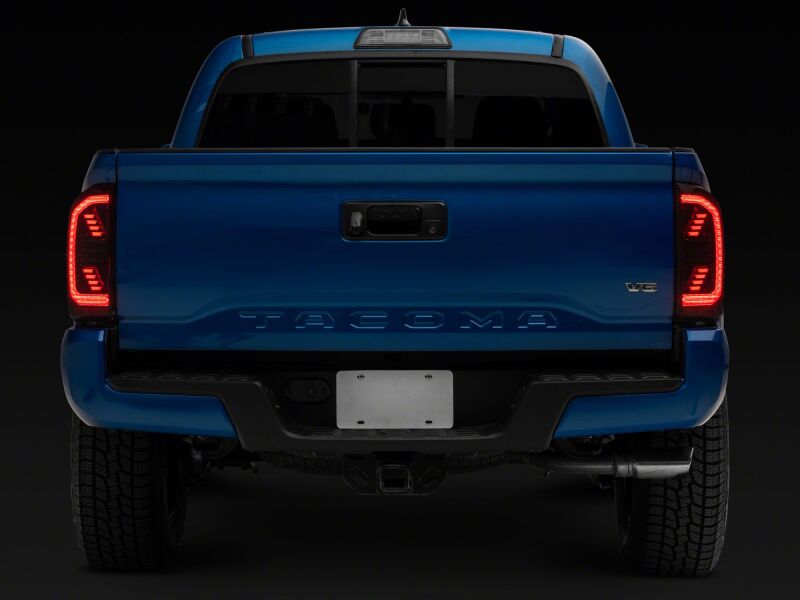 Raxiom 16-23 Toyota Tacoma LED Tail Lights- Black Housing- Clear Lens - TT15696 - rear view