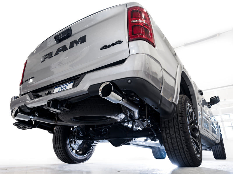 AWE 25+ RAM 1500 3.0TT 0FG Catback Touring Exhaust - Chrome Silver Tips - 3015-32530