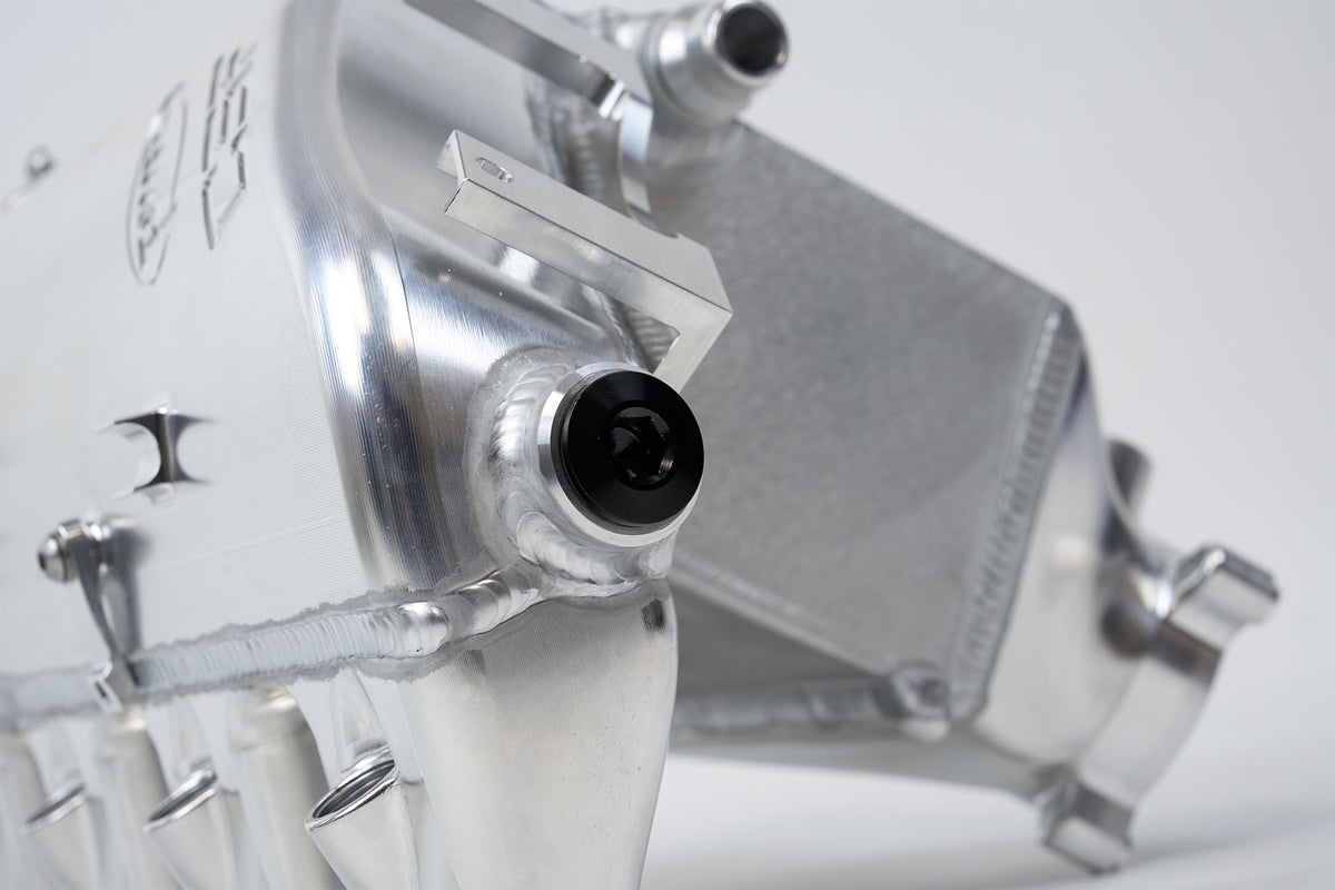 CSF BMW M2/M3/M4 S58 Comp & Non-Comp (G8X) Charge-Air Cooler Manifold - Thermal Dispersion Black - 8233B
