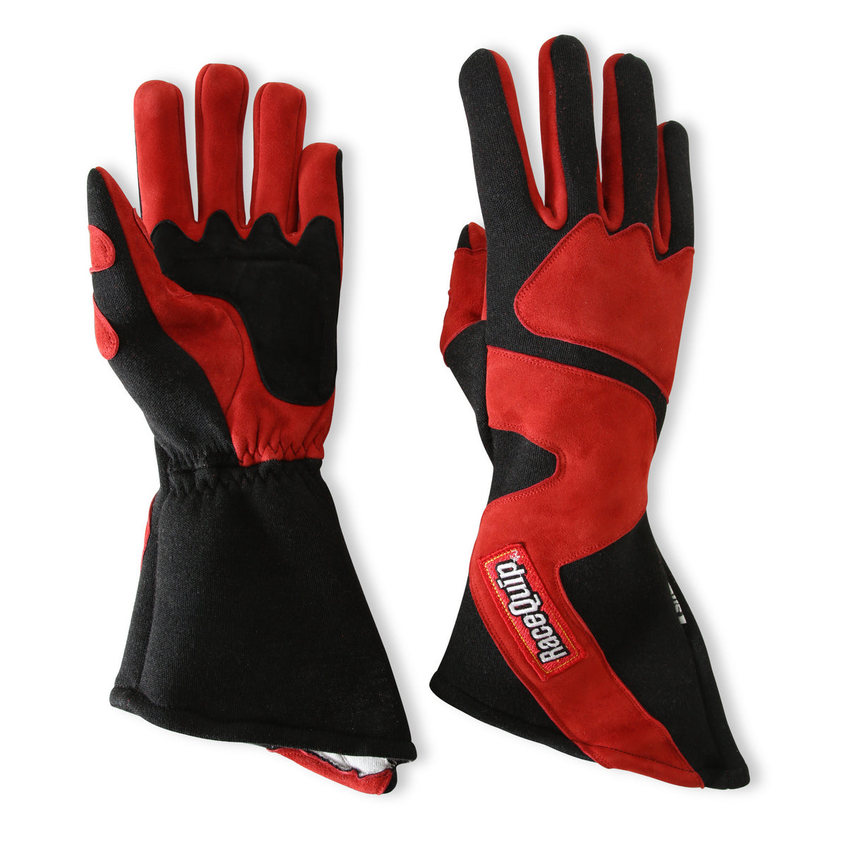 RaceQuip SFI-5 Red/Black Medium Long Angle Cut Glove