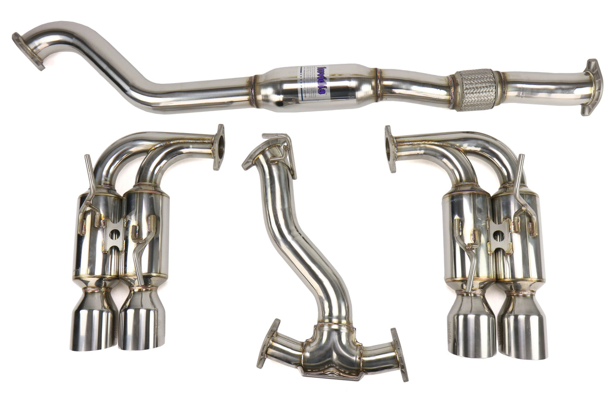 Invidia 08-14 Subaru WRX Hatchback Gemini/R400 Stainless Steel Tip Cat-back Exhaust - HS08ST5GM4SS