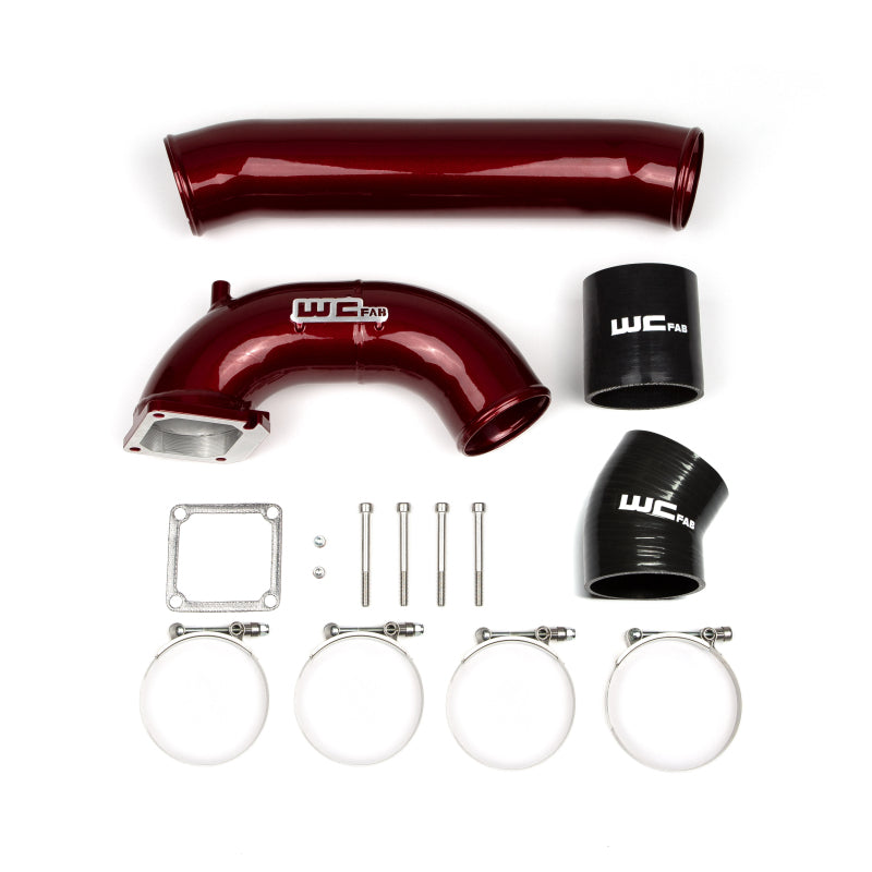 Wehrli 98.5-02 Cummins 5.9L 3.5in Intake Horn & Driver Intercooler Pipe - Bengal Silver - WCF100566-BS
