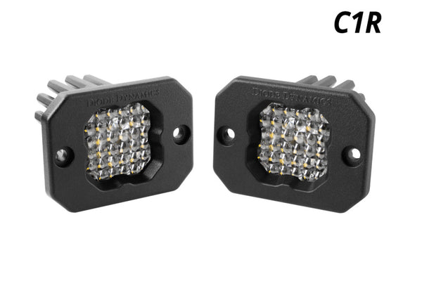Diode Dynamics Stage Series C1R - White Flood Flush Mount LED Pod (Pair) - DD7427P by Diode Dynamics - front view