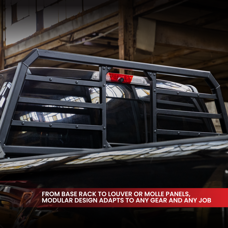 Gen-Y 19+ Dodge Ram 2500/3500 Defender 2 Outer Louver Panel for Headache Rack - Black - GH-29204