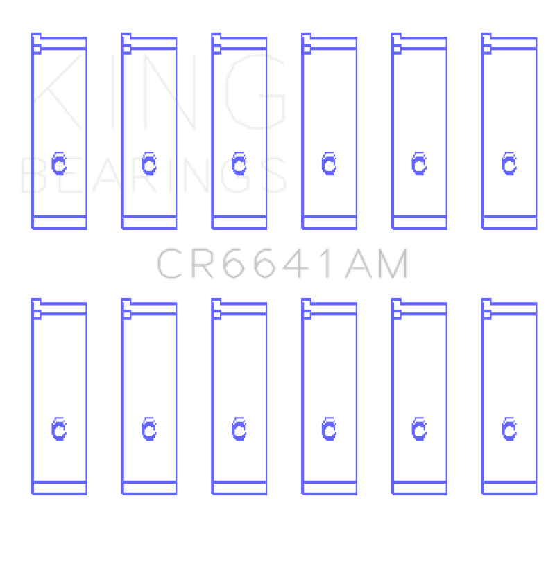 King Engine Bearings Toyota 3Vze (Size +0.25mm) Connecting Rod Bearing Set - CR6641AM0.25