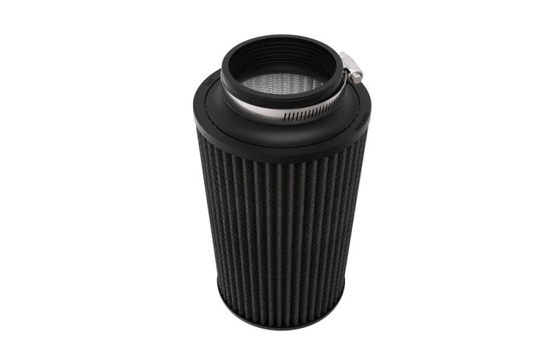 K&amp;N Universal Clamp-On Air Filter 3-1/2in Flange ID 6in Base 5-1/4in Top 9in Height - RU-3111HBK