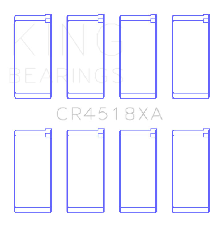 King Engine Bearings Hyundai/Kia D4Cb (Size +0.25mm) Connecting Rod Bearing Set - CR4518XA0.25
