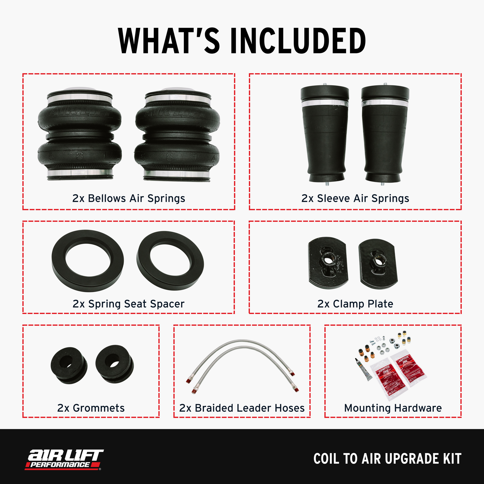 Air Lift 05-14 Ford Mustang S197 Coil to Air Upgrade Kit - 83015
