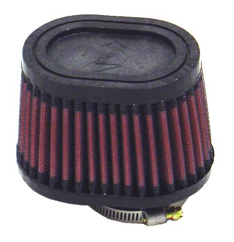 K&amp;N Univ Clamp-On Air Filter - 1-3/4in FLG O/S 4in X 3in B 3in X 2in T 2-3/4inH OVAL - RU-2450