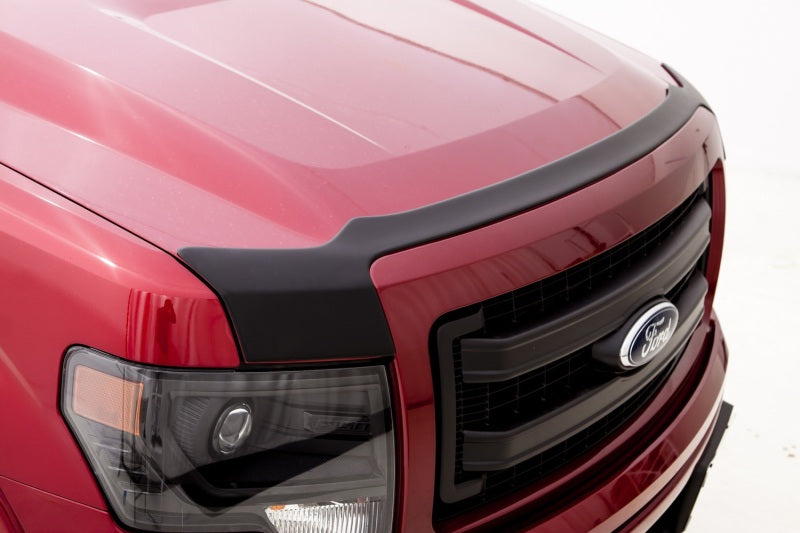 AVS 07-14 Toyota FJ Cruiser (Grille Fascia Mount) Aeroskin Low Profile Hood Shield - Matte Black - 377108